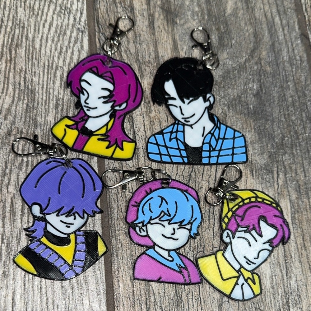 5 Saja Boys Keychains Kpop Demon Hunters K-Pop Jinu Baby Romance Abbey